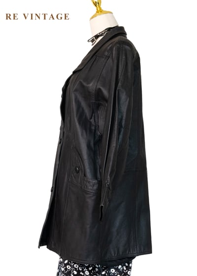 質感單品 - 高冷系大女子主義長版皮外套9