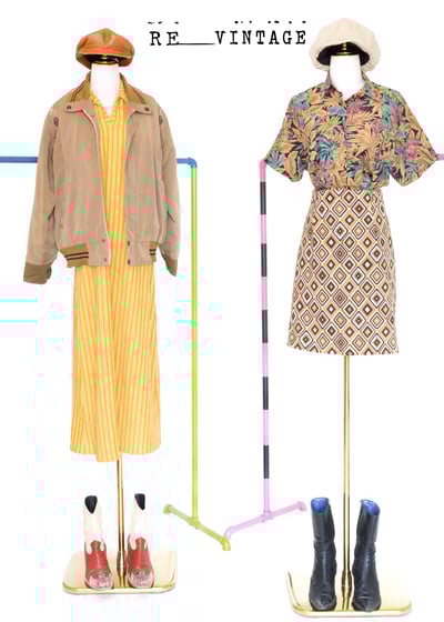 復古的咖啡糖小菱格短裙2