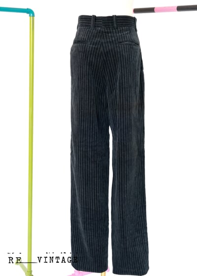 深夜藍線條燈芯絨長褲（26"）8