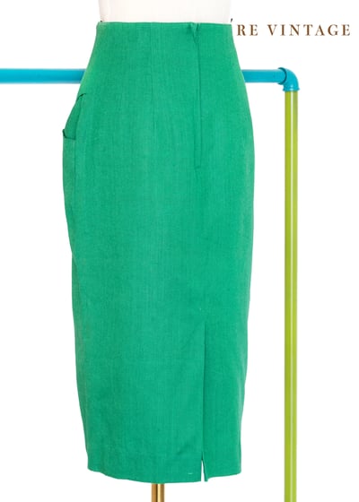 Fern Green 氣質高腰窄版裙（24")5