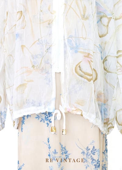 Blanc de Blanc 抽象印花透膚上衣外套4