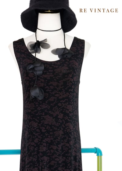 酒紅夏夜暗花貼身洋裝3