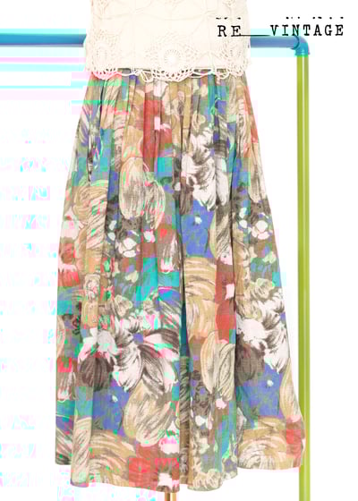 小畫家筆刷黃花紅花夏日裙裙11