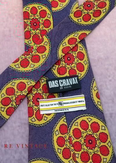 萬花筒效應- 紫紅撞色圓圖騰領帶6