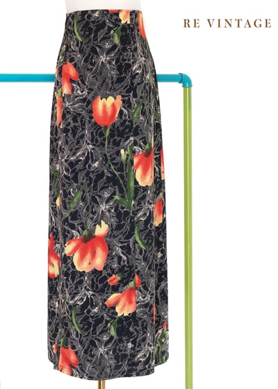 焰中開花豔麗高冷係長裙（27"）1