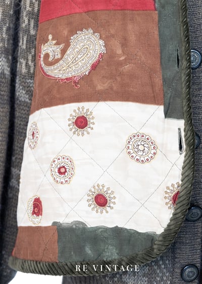 『歐洲寶物』拼接復古刷色個性背心5