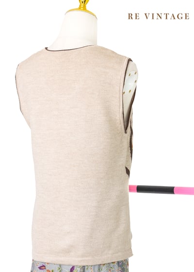 Artsy Rose 奶茶色毛料針織背心8