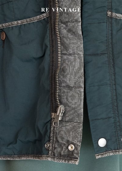 重磅水洗迷幻格紋硬挺夾克15