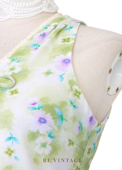 Dreamy Path 清新柔光綠削肩洋裝7