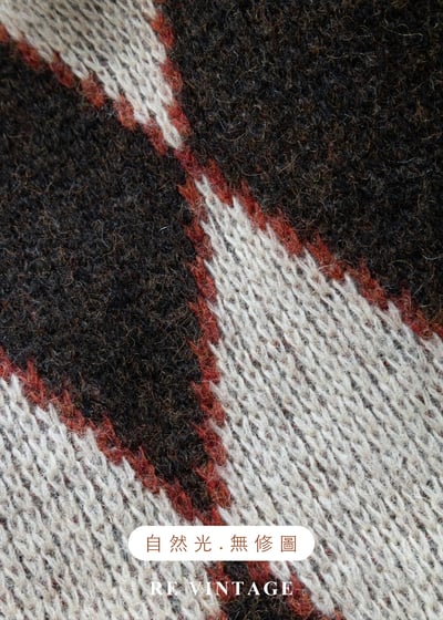 日本製 - 經典烘焙楓葉紅菱格針織毛衣11