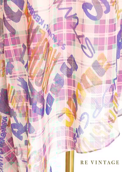 桃粉色文字印花美裙（26"）5