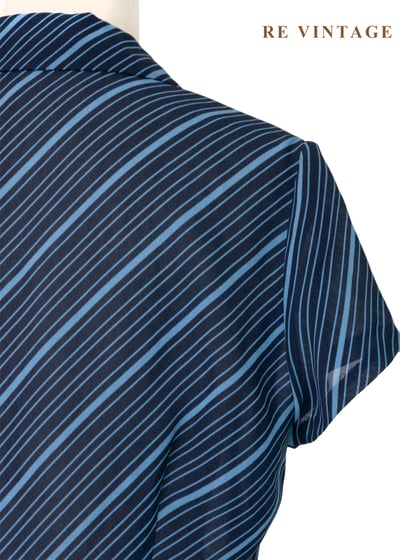 套裝上衣 - 藍色海風斜紋上衣9