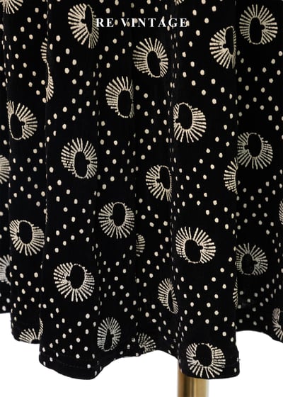 奶黃孔雀眼波點長裙（26-30"）10