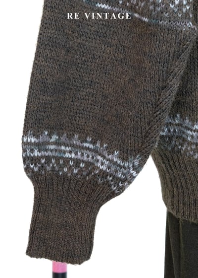 慢生活 - 北國之徑復古幾何緹花針織毛衣12