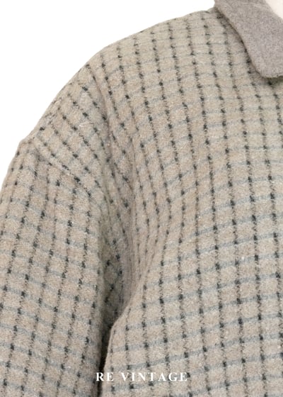 Brown Rice 微縮小方格毛呢夾克外套6