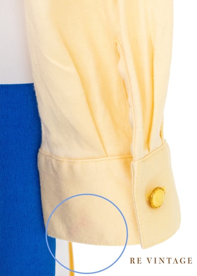 『歐洲寶物』氣質小花鵝黃色棉質上衣14