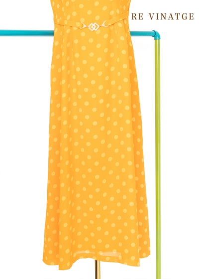 Neon Orange 點點長洋裝6