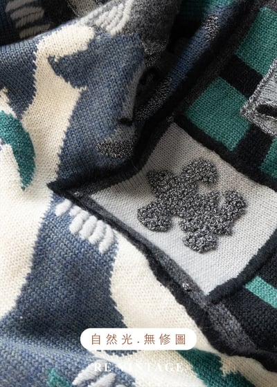 騎士中世紀徽章刺繡針織毛衣14