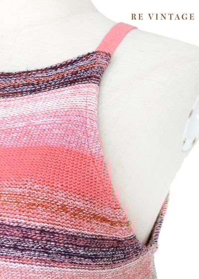 『歐洲寶物』漂亮粉紅線條針織小背心3