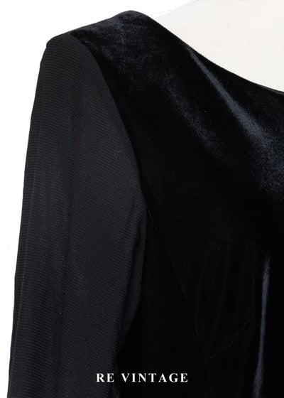 夜色花園 - 紫花盛開慶典絨布長洋裝5