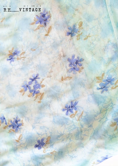 薄荷綠藍色小花寬版長洋裝14