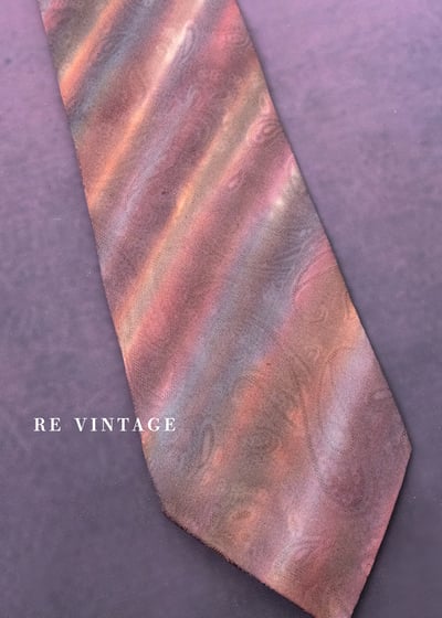 暮粉夕紫柔光畫布領帶5