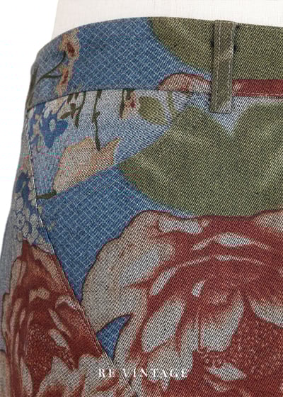 復古牡丹綠葉牛仔美裙（28"）6