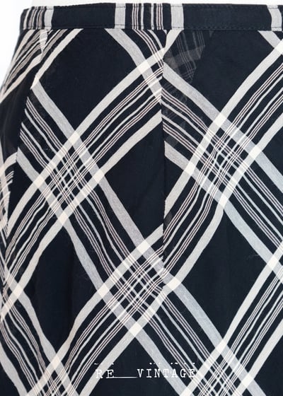 黑白黑白菱格長裙4