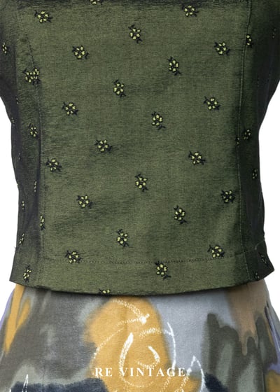 墨綠黃光森林裡的微光私語細肩帶背心8