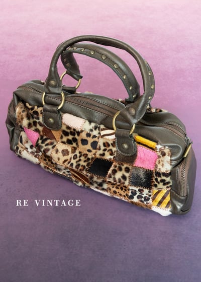 動物野性拼貼怪可愛手提包1