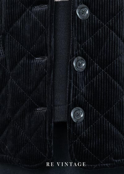 質感單品 - Black Velvet 菱格絨布背心10