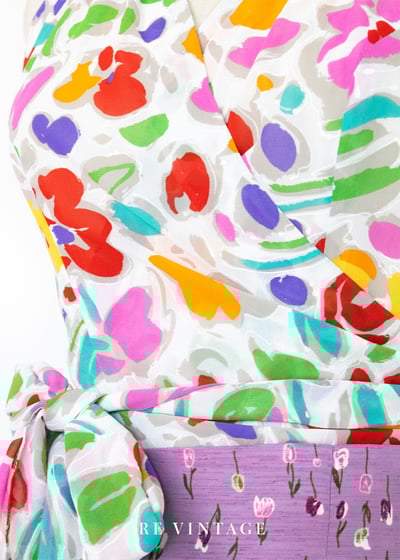 Rainbow Floral 削肩可愛上衣7