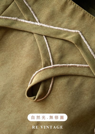 芥末黃綠色斑紋高腰短裙（26"）13