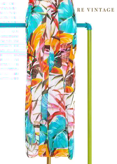 熱帶螢光夢境叢林透膚繞頸洋裝4