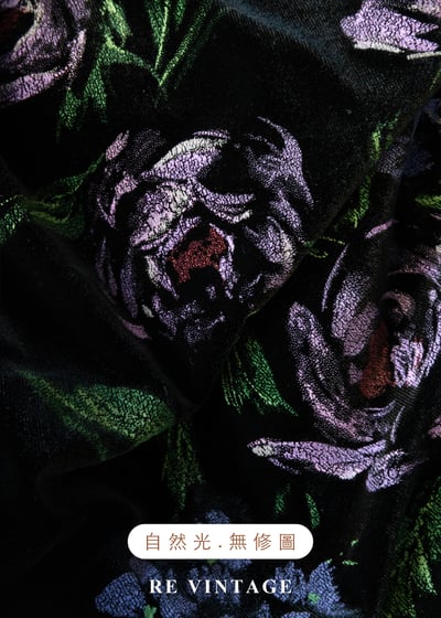 夜色花園 - 紫花盛開慶典絨布長洋裝16