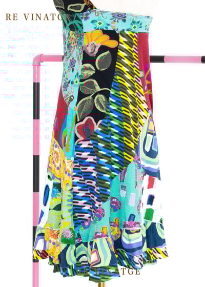 『歐洲寶物-巴黎』Art Collage 超美拼接繞頸洋裝4