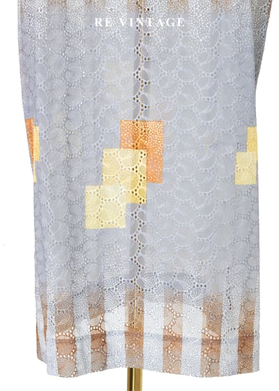 幾何迷蹤 - 藍灰色蕾絲旗袍洋裝6