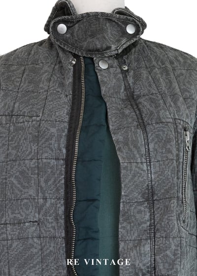 重磅水洗迷幻格紋硬挺夾克3