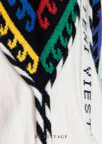 日本製 - 密碼部落神秘菱形圖騰針織毛衣5