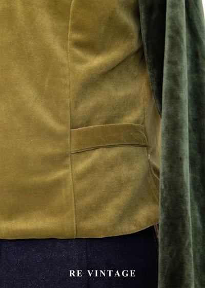 柔亮黃綠色絨布背心10