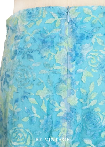 暈染湖水藍調玫瑰長裙（26"）11