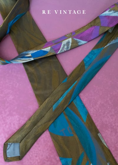 抽象現代主義色塊拼接領帶10