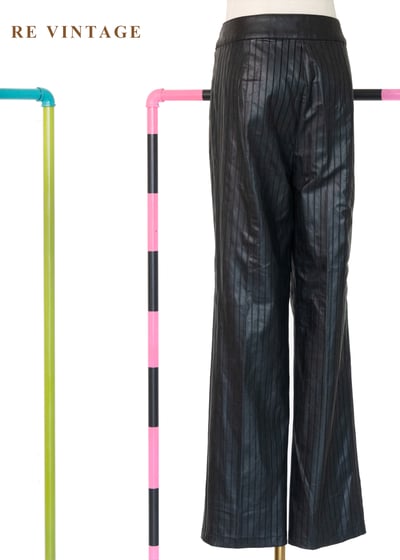 黑皮線條筆直輪廓長褲（31"）8