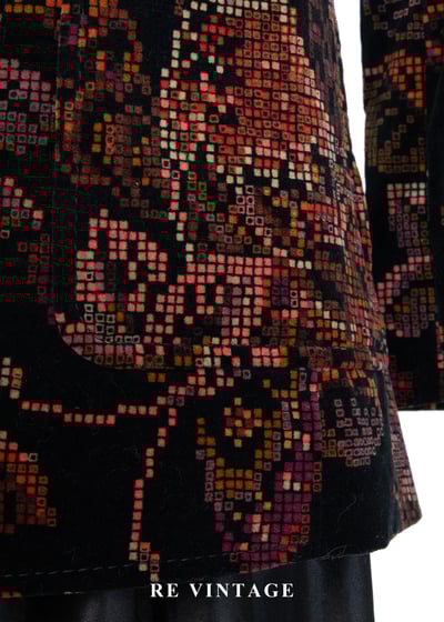 日本製 - Mosaic Garden 數位像素花朵西裝外套10