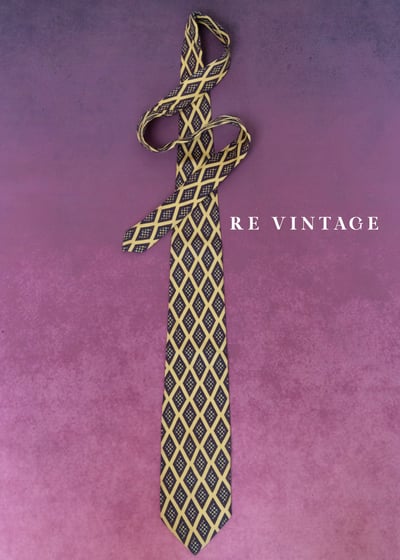 黃黑棋盤密語領帶5