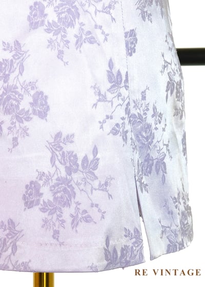 套裝短裙 - 淡雅夢幻冰紫色花卉圖騰短裙 (26")4