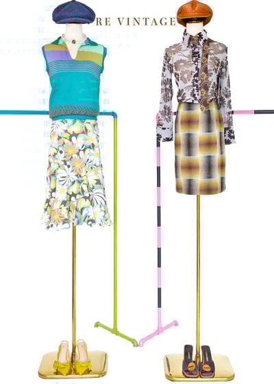 透著黃光の彩色玻璃毛呢裙裙（26"）2