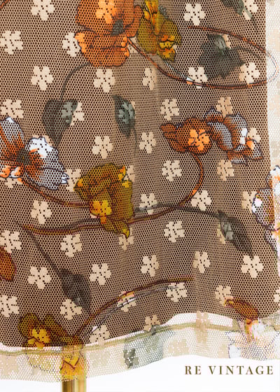 杏仁米色小花網紗洋裝13