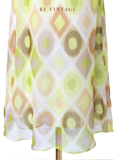 Amber Moss 菱格光影琥珀綠長裙（27"）5