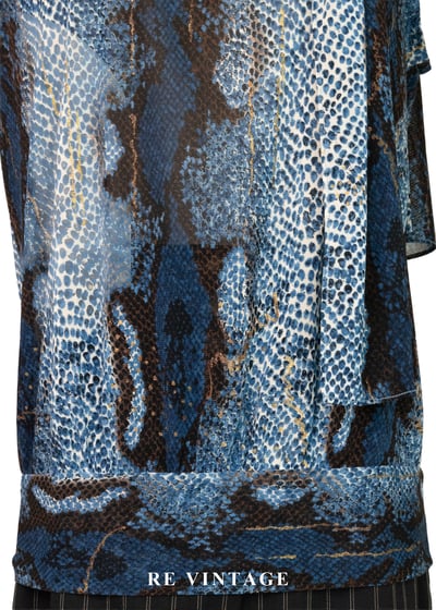 幻藍蟒紋領結冷冽背心5